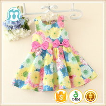 Vestidos de grife Últimas Baby Party Dress Crianças Frocks Design Flor Baby Girl Summer Dress